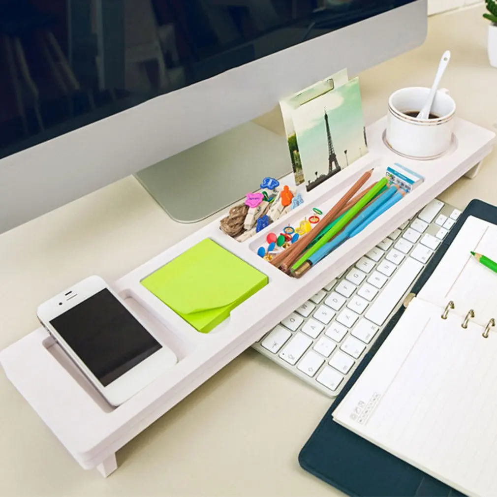 

Desktop Organizer Storage Rack Desk Storage Shelf Office Supplies Phone Keyboard Pen Storage Partition Rack Organizer Table New