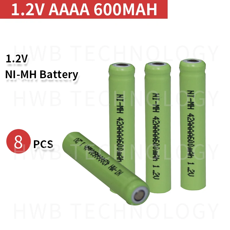 8 шт. аккумулятор АААА baterias 1,2 в 600 мАч nimh Ni-MH аккумуляторные батареи aaaa bluetooth-гарнитура батарея электронная ручка smartpen