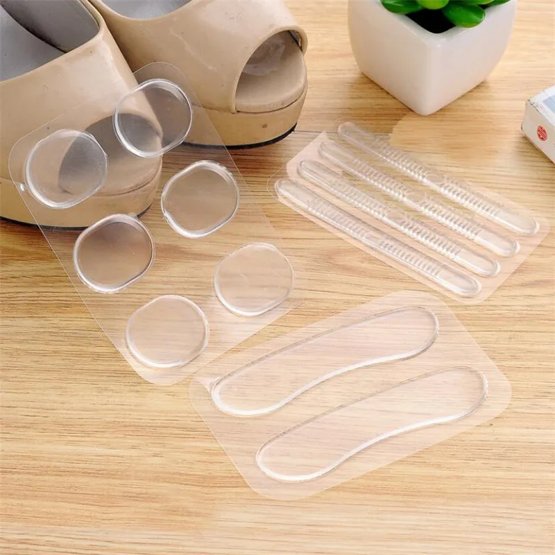 1 Pair 3 Styles Soft Silicone Insert Heel Liner Grips Silicone Gel Heel Protector High Comfort Pads Feet Care Accessories