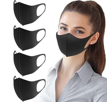 

In Stock Carbon Fiber Face Lightweight Face Shield Mouth 4pcs Cotton Mouth Facemask Washable Reusable Outdoor Toiletry Kits