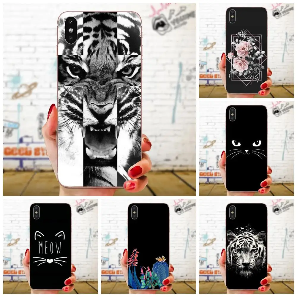Тигр лев кошка мягкий бант из ленты TPU чехол Капа для LG G2 G3 G4 G5 G6 G7 K4 K7 K8 K10 K12 K40 мини