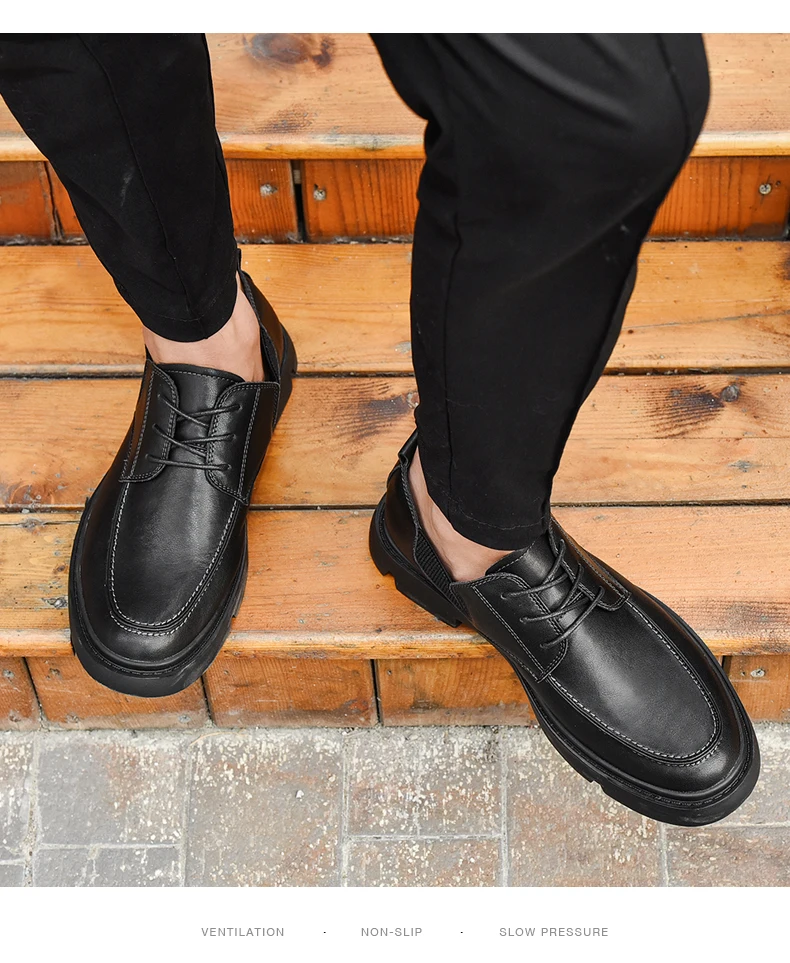Misalwa/английские мужские оксфорды; повседневная кожаная обувь; деловая официальная кожаная обувь; весенние мокасины; мужские слипоны; модель года; обувь на плоской подошве размера плюс