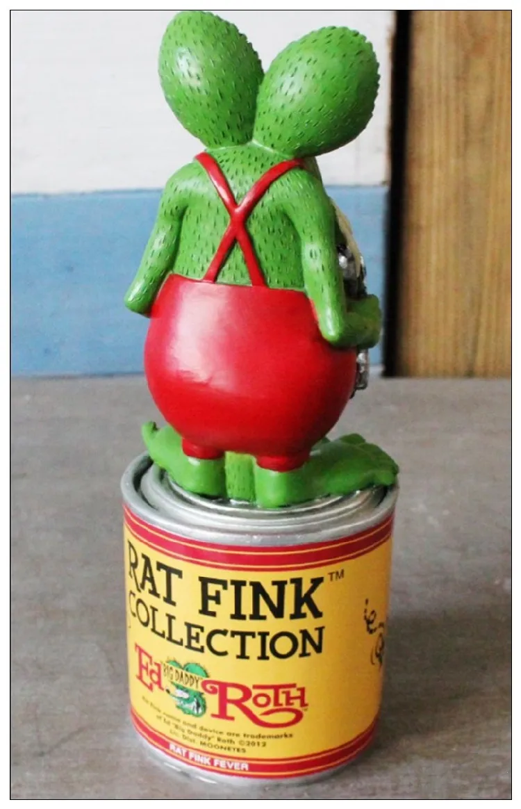 Home Garden Vintage Rat Fink RF Can Pins Figure Aesthetic Home Room Decor Halloween Christmas Desk Decoration Accessories