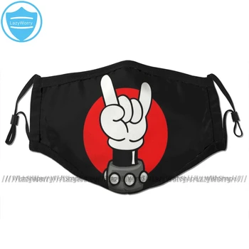 

Mickey Mouse Mouth Face Mask METAL ROCKER MOUSE Facial Mask Kawai Cool with 2 Filters for Adult