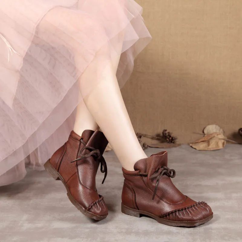 New Classic Retro Chelsea Boots Soft 100% Natural Genuine Leather Boots Women's Boots Soft Sole Comfortable Shoes Ankle Boots