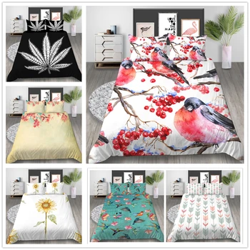 

2019 New Bedding Set Gift for kids Fashion Twin Full Queen Size Duvet Cover Set with 3D Flowers Fish Scenery Comforter Set