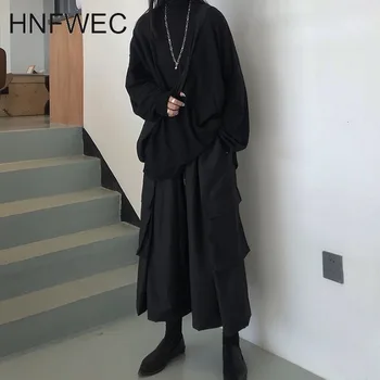 

Fashion Europe Women's Sets Wild Winter New 2019 Pullovers Women Sweater Solid Color Elastic Waist Wide Legs Pants Y634