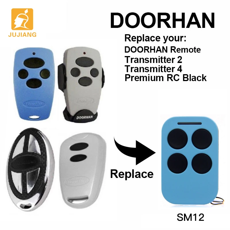 

Multi brands rolling code garage door remote control face to face copy 433.92mhz doorhan transmitter 2 4 button