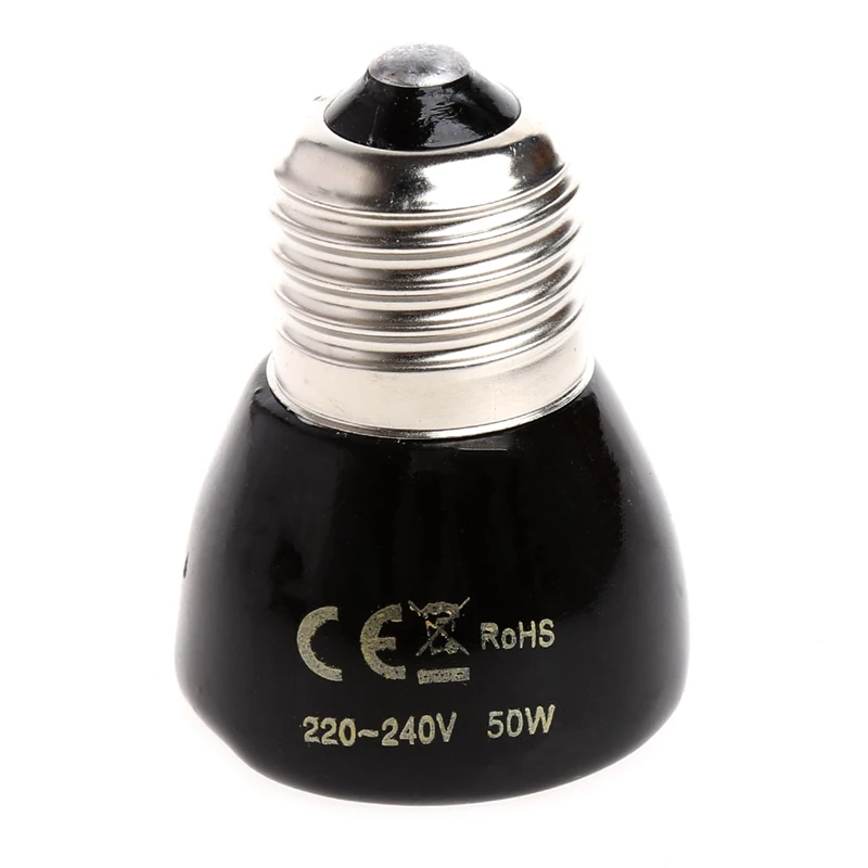 220-240V 25/50/75/100W излучение в дальнем инфракрасном диапазоне Керамика излучатель отопления светильник лампа для домашних животных рептилия сзади - Цвет: 50W