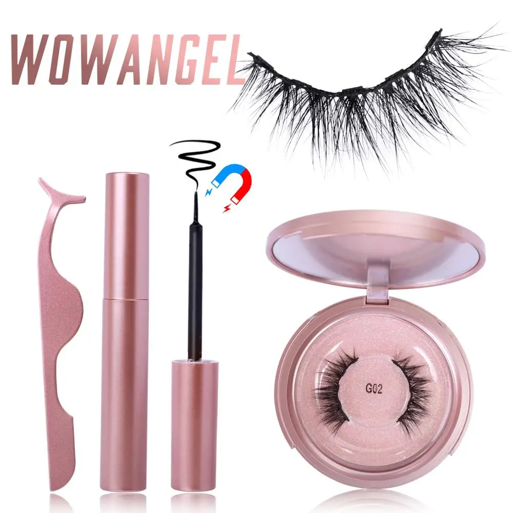 

New Magnetic Eyelashes And Magnetic Eyeliner Natural False Eyelashes Mink Eyelashes Handmade 3D/6D Magnetic False Lashes