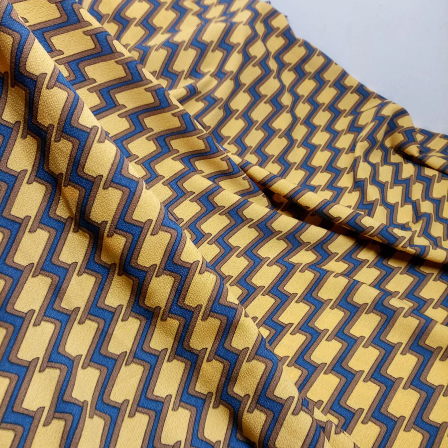 Печать шифон seersucker поли DIY Ткань для платья блузки шарф квалифицированный 100*150 см