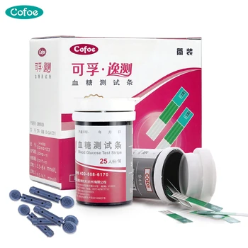 

50pcs Glucose Test Strips and 50pcs Lancets Needles only for Cofoe Yice Blood Glucose Meter Glucometer Diabetic Monitor