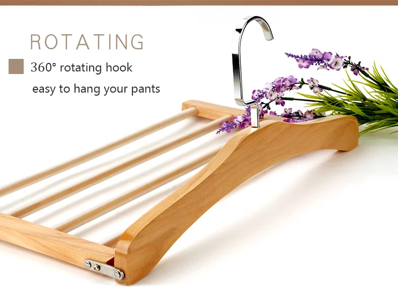 Wood Multi-Functional Pants Hanger Rack Perchas Para Pantalones Towel Scarf Hanger Closet Wardrobe Organizer Space Saving Hanger