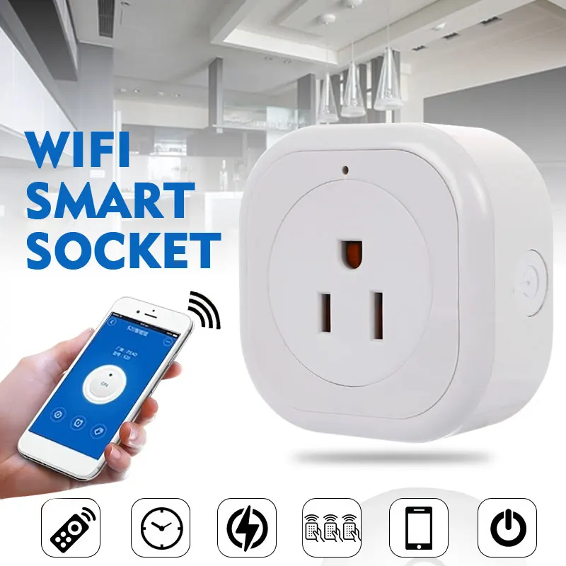 WiFi переключатель мини розетка беспроводной пульт дистанционного управления розетка с таймером затемняемый светильник умный дом совместим с Google