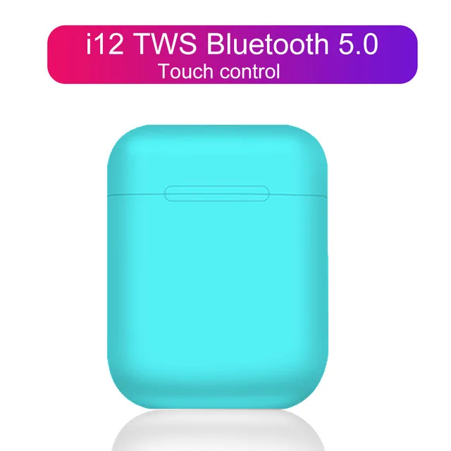 i12 matte sky blue I12 TWS Беспроводной наушники Bluetooth 5,0 Наушники Стерео гарнитуры Беспроводной наушники pk i11 i20 i30 TWS i60 i80 TWS i200 - Цвет: i12 matte sky blue