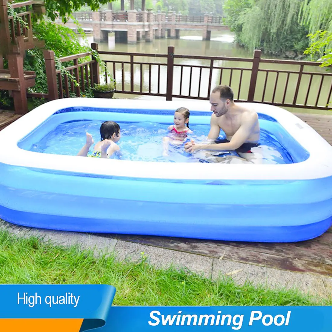 

1.1m- 2m High Quality Swimming Pool Inflatable Baby Adult Home Paddling Pool Thickened Wear-Resistant Inflatable Swimming Pool