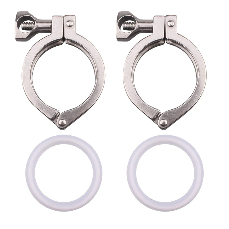 HHO-2Pcs Tri-Clamp стальной одноконтактный сверхмощный тройной зажим с гайкой крыла для
