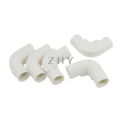 

5 Pcs 20mm Inner Dia 90 Degree Elbow PVC Pipe Connector Fittings White