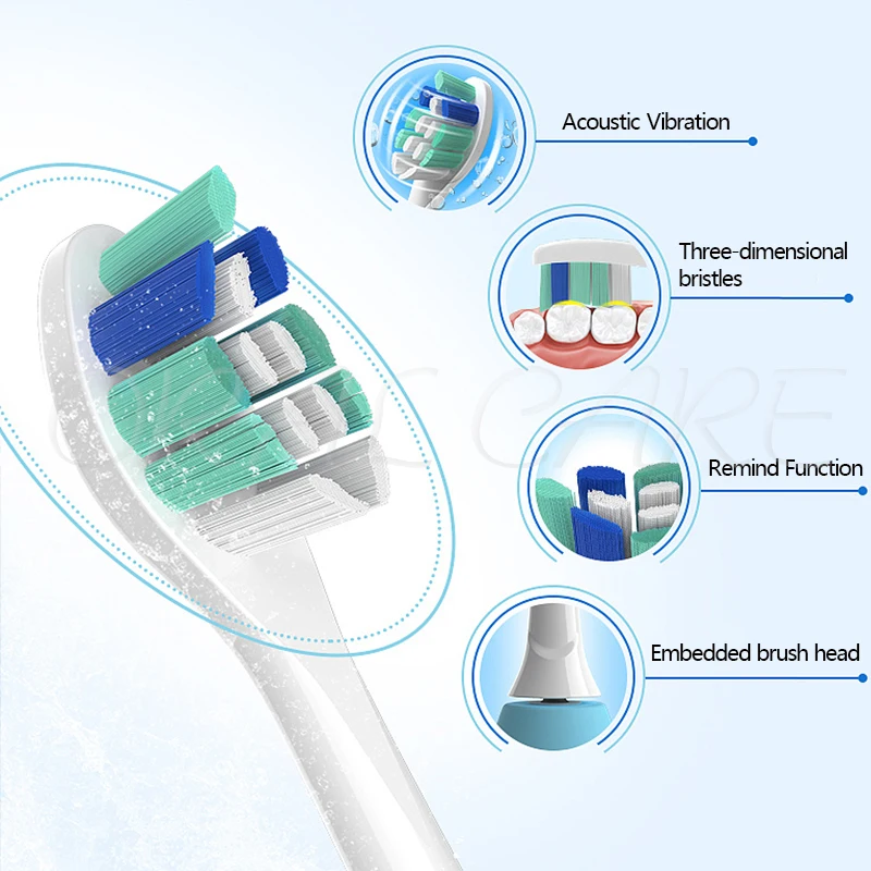 Replacement Electric Toothbrush Heads Compatible With Philip Sonicare Electric Toothbrush HX6930 HX6530 HX9342 HX6232 HX6064