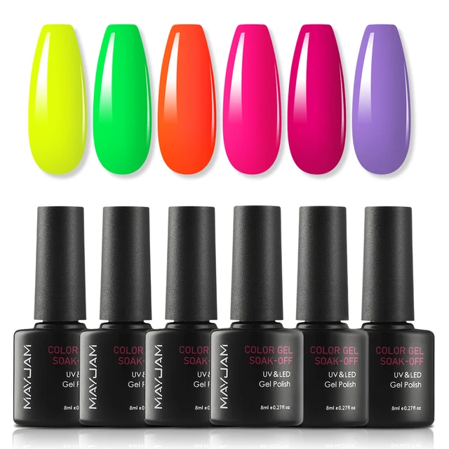 Gel Nail Polish Set All for Manicure Gel Kit Vernis Semi Permanent Varnish Hybrid 6pcs 8ml Natural Green Soak Off Gel Varnishes SY5675