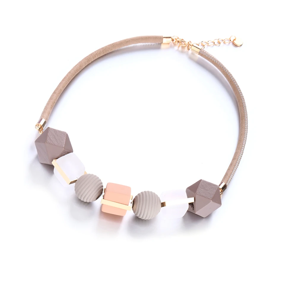 Подходящее женское ожерелье эффектное ожерелье s& Кулоны ожерелье из деревянных бусин для женщин ювелирные изделия MX012