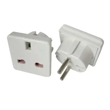 

Plug Converter UK To EU Power Plug Converter Adapter Mini Lightweight White Plug Adapter