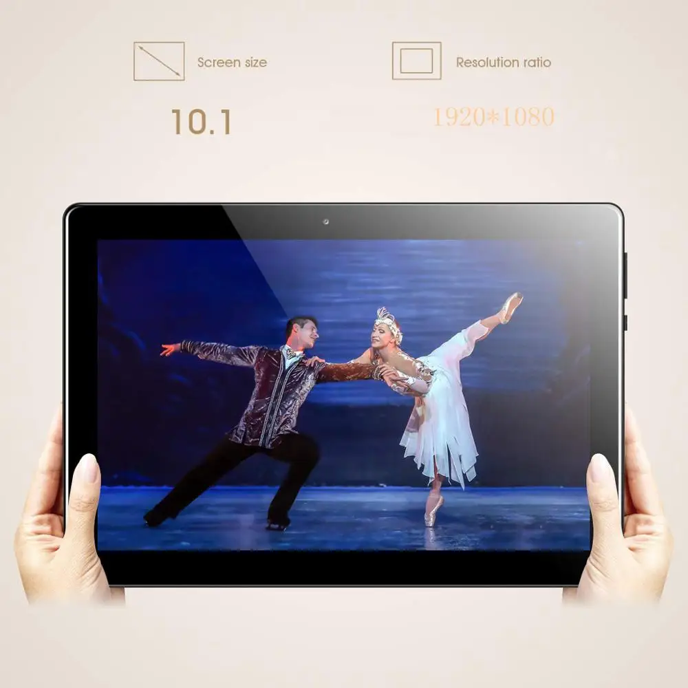 2.5D Steel Screen 10.1 inch Tablet PC Android 9.0 8GB+128GB ROM Ten Core 4G Phone Call Bluetooth Wi
