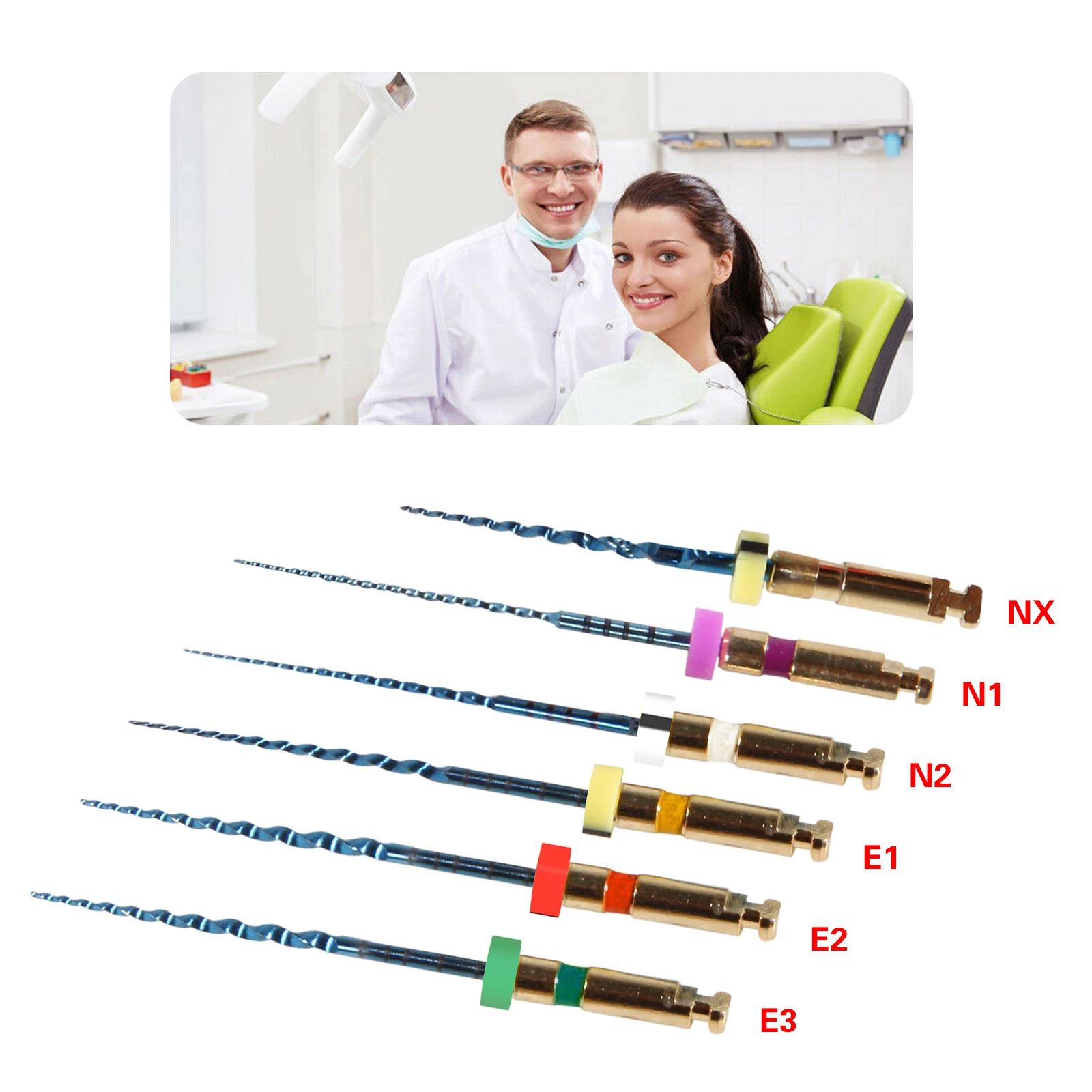 

1-10packs Dental Endo Endodontic Universal Engine Rotary Root Canal NiTi File 21MM/25MM dental tools