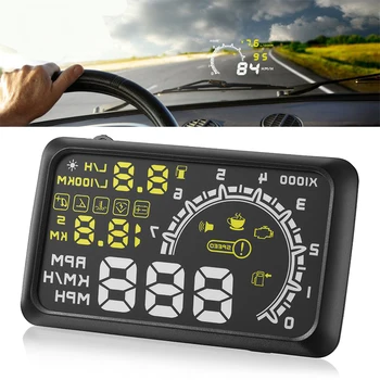 

Car Speedometer W02 5.5"t Speeding Warning GPS Speedometer KM/h MPH Car Hud Head Up Display Hot Digital Car styling Car-Detector
