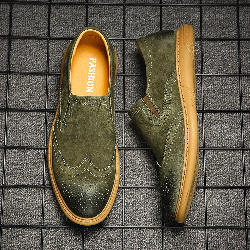 Модная кожаная мужская обувь; коллекция года; повседневная мужская обувь; лоферы из натуральной кожи; Мужские дышащие винтажные лоферы на плоской подошве; HC-322