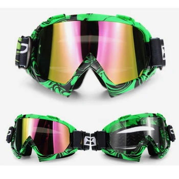 

1pc Motorcycle Glasses Ski Snowboard Goggles Windproof Dustproof Anti Fog UV Protection Cycling Racing Eyewear Outdoor Sports