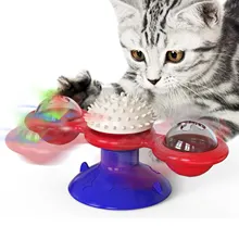 

MEOWS Windmill Rotatable Cat Toy With Catnip LED Modeling Ball Teeth Cleaning Interactive Fun Pet Products