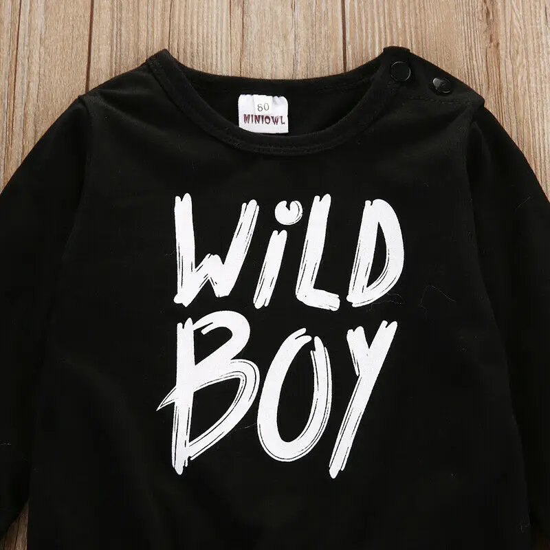 UK Wild Boy/хлопковый топ для новорожденных мальчиков, футболка+ штаны, леггинсы, комплекты одежды