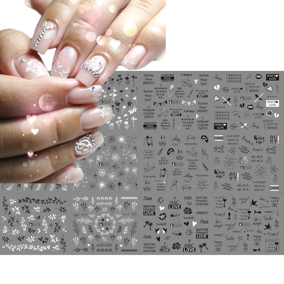 set of nail stickers