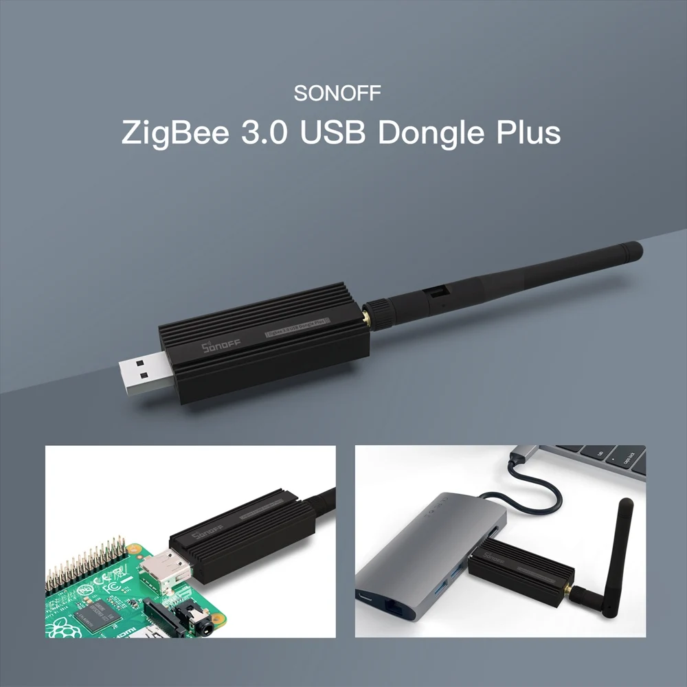 SONOFF ZB Dongle-P USB Dongle Plus Zigbee 3.0 Universal Gateway Support via ZHA or Zigbee2MQTT Work With Raspbian Ubuntu macOS