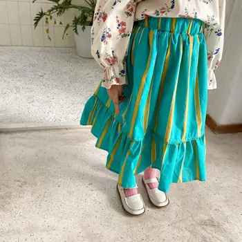 

2020 New Girls Ruffles Draped Skirt Fashion Cotton Spring Girls Skirts 1-7t PP801