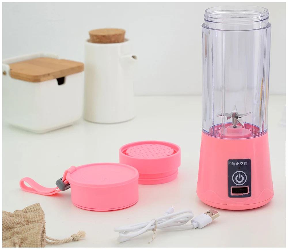 380ml USB Rechargeable Portable Juice Blender Mini Juicer Cup Fruit Mixer Milkshake Bottle Mixing Machine Baby Food dropshipping