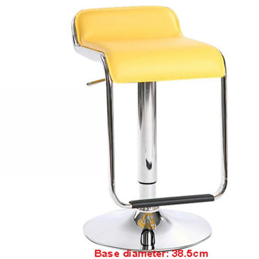 Standard type-Yellow Регулируемый по высоте барный стул вращающийся 56-76 см регулируемое кресло из искусственной кожи мягкая подушка высокий табурет для ног - Цвет: Standard type-Yellow