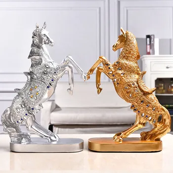 

New Air War Horse Statue Resin Crafts Retro Home Decoration Animal Sculpture Creative Desktop Decorations Personalized Gifts