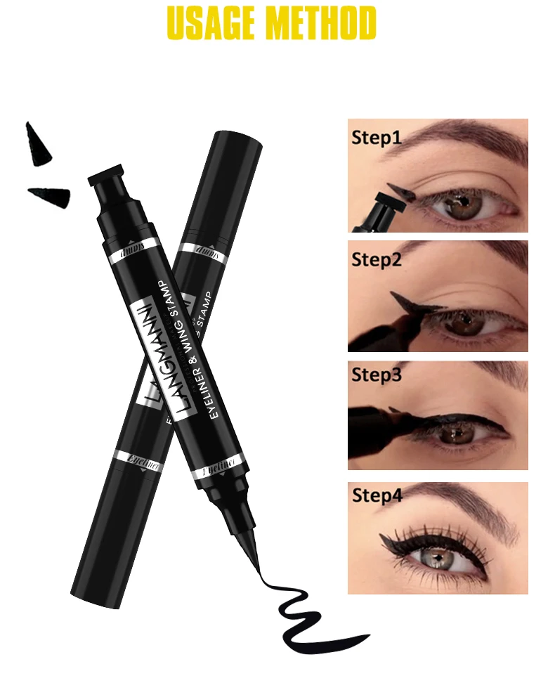 Seal Eyeliner Quick drying And Long lasting Non smudge 2 In 1 Double