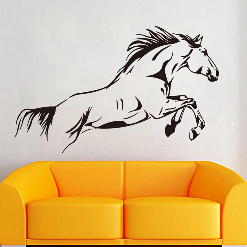 

Home Stickers Muraux PVC Horse Wall Stickers Removable Animals Vinyl Living Room Stickers Room Decoration Muursticker LW446