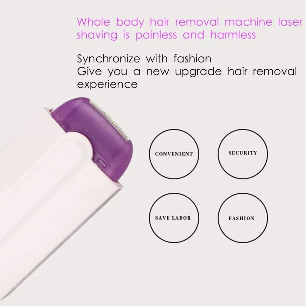 Household Portable Induction Shaver Laser Painless Shaving Instrument Blu-Ray Lady Shaving Hair Removal Device