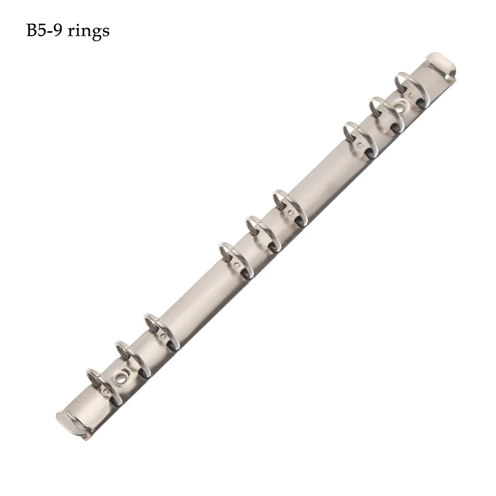 B5-9 rings Металлические кольца для переплетения книг, альбом для скрапбукинга, записная книжка, зажимы для записей, A4/B5/A5/A6/A7, канцелярские принадлежности - Цвет: B5-9 rings