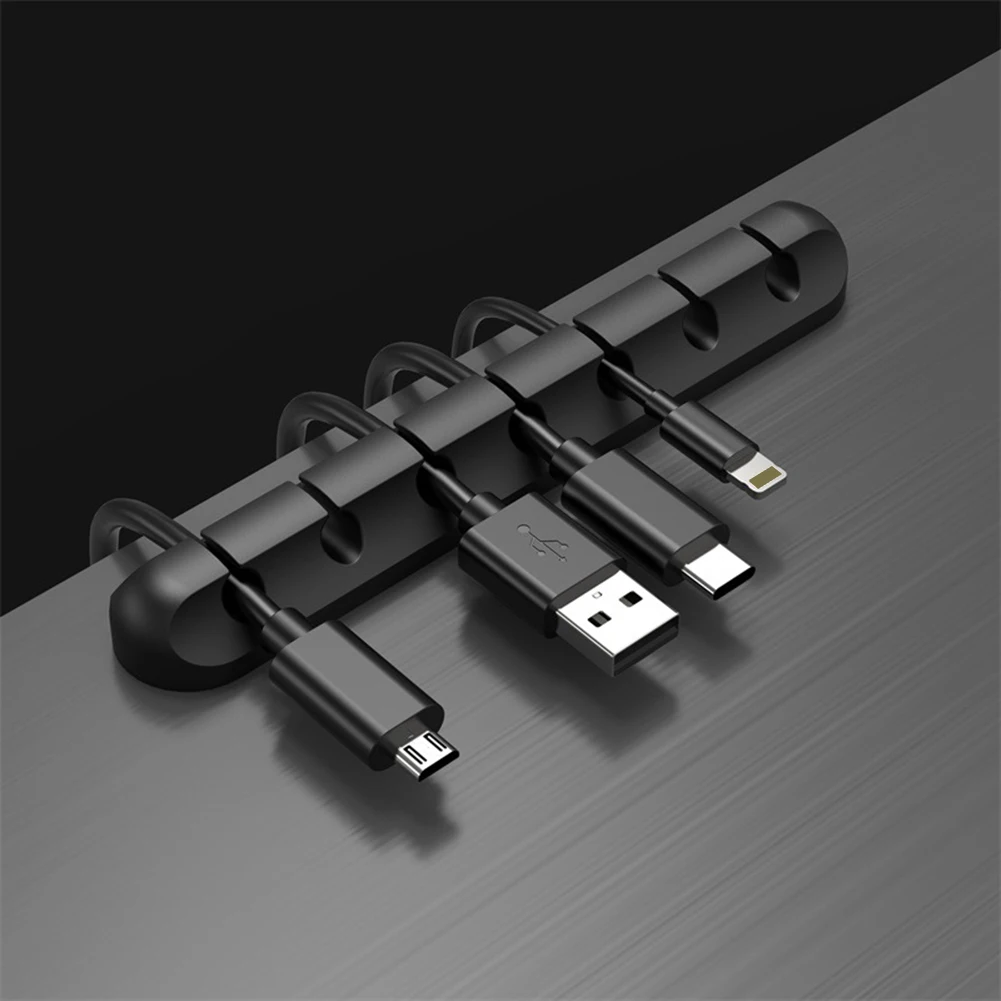 Soporte de Cable USB multifuncional para escritorio, Clips para ordenar la línea de carga del teléfono móvil, dispositivo de fijación para ratón, Cable de auriculares