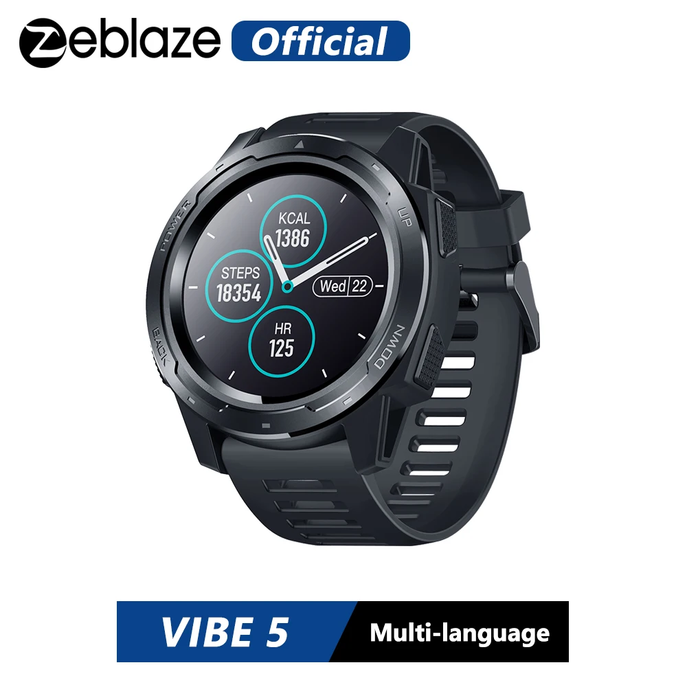 Online Zeblaze VIBE 5 IP67 resistente al agua Frecuencia Cardíaca larga duración de la batería pantalla de visualización en Color modo Multi Deportivo reloj inteligente rastreador de Fitness