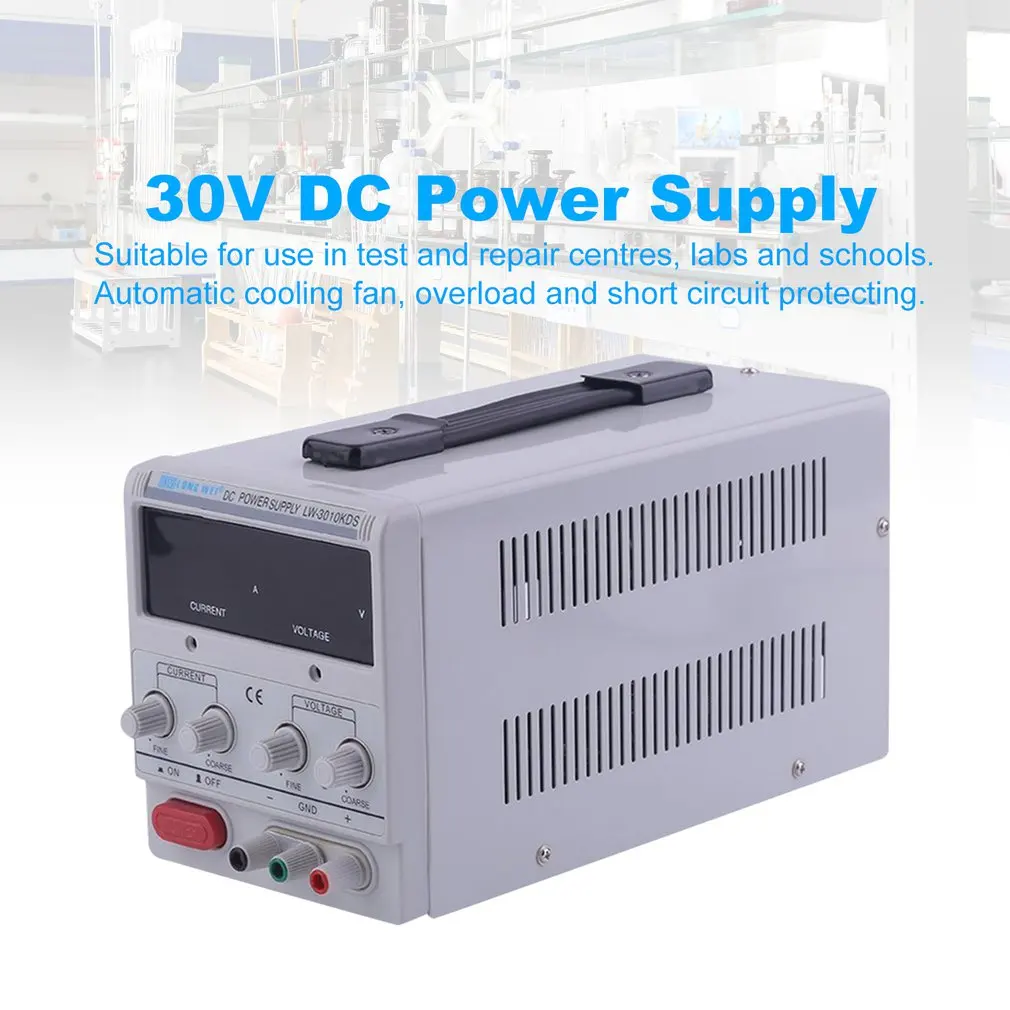 1pc Universal DC0-30V Power Supply Adjustable Dual Digital Variable Precision Overload Short Circuit Protecting Supply 0-5A