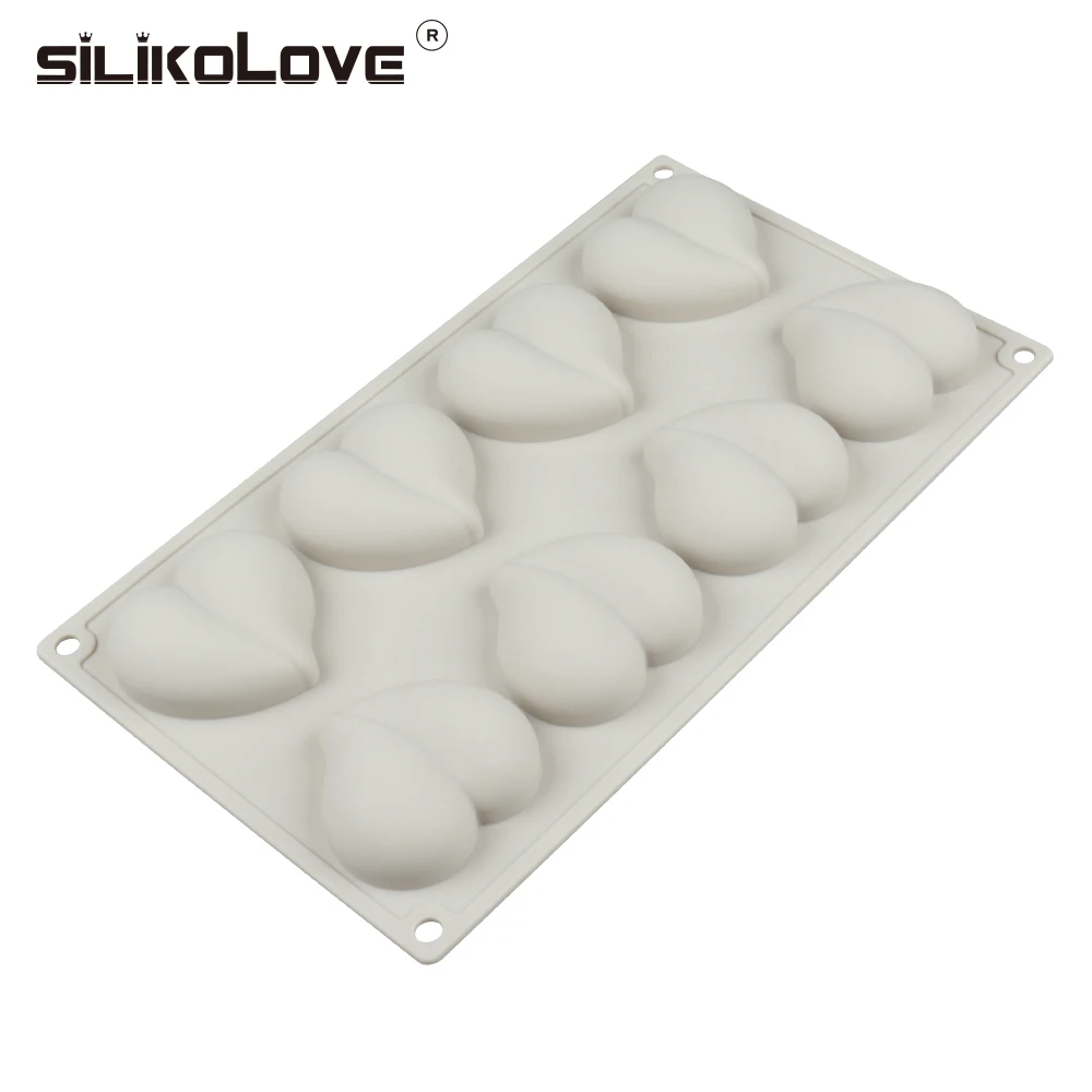 SILIKOLOVE 8 полости силиконовая форма-Сердце торт украшения инструменты для выпечки кекс трюфель Жаростойкие формы для духовки формы