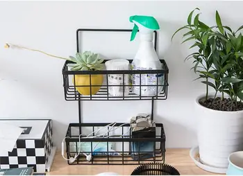

1PC Bathroom Shelves Rack Metal Towel Hook Washing Shower Shampoo Cosmetic Storage Bath Basket Shelf Bathroom Accessories QA 184