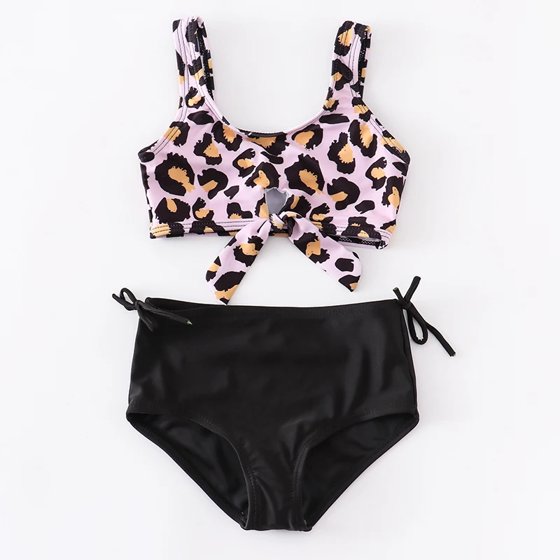 Girlymax Summer Baby Girls Children Clothes Mommy & Me Stripe Floral Leopard Swimsuit Bikini Boutique Set Kids Clothing son and daughter matching outfits