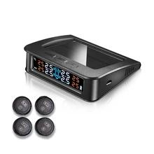 Автомобильная система мониторинга давления в шинах, портативная система TPMS на солнечной энергии, 4 внешних датчика C66